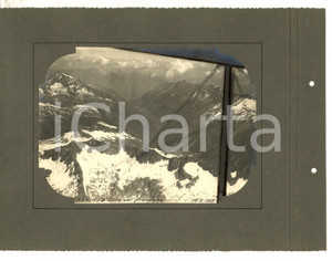 Fotografia d epoca originale 1919 VETTA D ITALIA Gita TOURING CLUB  Veduta dall aeroplano Foto VINTAGE 1