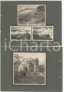 Fotografia d epoca originale 1919 FORCELLA DEL PICCO Gita Nazionale TOURING CLUB  Al rifugio Collage 4 foto 1