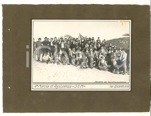 Fotografia d epoca originale 1919 MONTE PALANZONE Turismo scolastico  4 Marcia di resistenza Foto 1