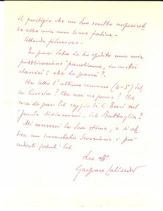Autografo originale 1962 MADDALONI CS Gaspare CALIENDO chiede di tenere una conferenza Autografo 1