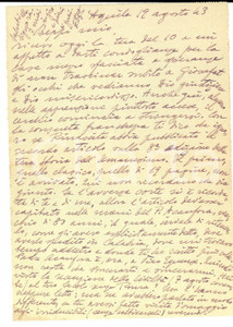 Autografo originale 1943 L AQUILA Padre Ettore ALBINO e le pubblicazioni di Rinascita AUTOGRAFO 1