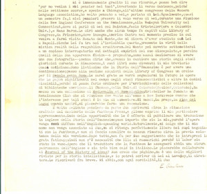 Autografo originale 1937 WASHINGTON Elio GIANTURCO acquista saggi sul Rinascimento Autografo 1