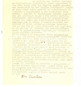 Autografo originale 1938 WASHINGTON Elio GIANTURCO e i diritti dell editore APPLETON Autografo 1