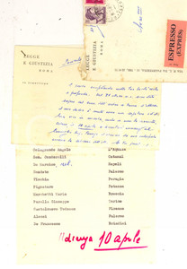 Documento originale, autentico 1964 ROMA LEGGE E GIUSTIZIA Giacomo Primo AUGENTI sospeso dall Ordine Autografo 1