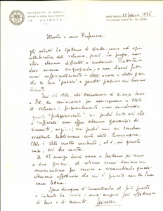 Autografo originale 1976 NAPOLI Mirella CARBONARA contraria alle celebrazioni per il marito Cleto 1