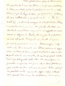 Autografo originale 1951 ROMA Siro CHIMENZ  chiede collaborazione per la Divina Commedia Autografo 1