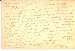 Autografo originale 1920 TORINO Vittorio CIAN riceve il volume di un collega  Cartolina AUTOGRAFA 1
