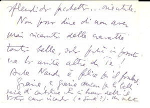 Autografo originale 1970 LUSSEMBURGO Alberto TRABUCCHI ringrazia un amico per un regalo  Autografo 1