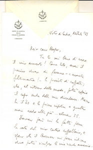 Autografo originale 1973 SAN VITO DI CADORE Alberto TRABUCCHI sul Dizionario dei padovani Lettera 1