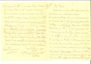 Autografo originale 1930 ca MONSELICE Don Luigi BARBIERATO rimprovera lo sgarbo a un sacerdote 1