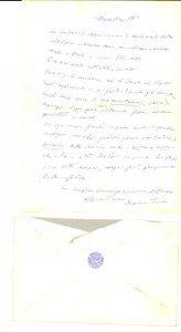 Autografo originale 1963 PADOVA Lettera di auguri di Erminio TROILO a un amico  Autografo 1