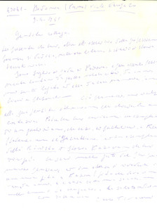 Manoscritto, lettera originale 1981 BEDONIA PR Lettera avv. Carlo TIVARONI per la copia di una rivista 1