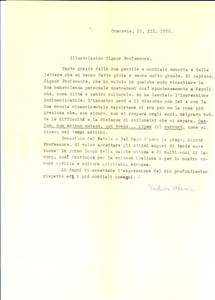 Autografo originale 1959 CRACOVIA Lettera Tadeusz ULEWICZ per ringraziamento e auguri Autografo 1