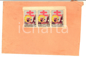 Materiale pubblicitario d’epoca 1930 ca STORIA POSTALE ERINNOFILIA Busta VUOTA chiudilettera TUBERCOLOSI 10 cent 1