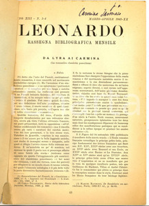 Libro, pubblicazione d epoca 1942 Carmine JANNACO  Da Lyra ai Carmina  Estratto con invio AUTOGRAFO 1