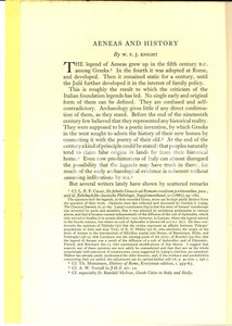 Libro, pubblicazione d epoca 1948 W. F. JACKSON KNIGHT Aeneas and History  Estratto con invio autografo 1