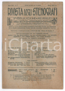 Giornale, rivista storica 1927 RIVISTA DEGLI STENOGRAFI Congresso di Bologna  Rivista Anno XXV nÂ°3 1