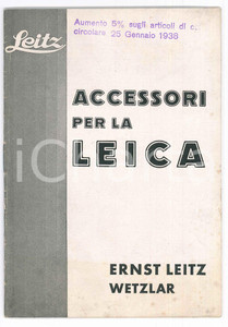 Libro, pubblicazione d epoca 1937 WETZLAR Ernst LEITZ Accessori per la LEICA  Pubblicazione 23 pp. 1