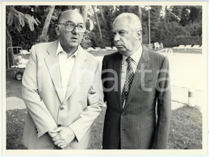 Fotografia d epoca originale 1984 MILANO Convegno DC Clelio DARIDA Giuseppe ROSSINI Foto 24x17 cm 1