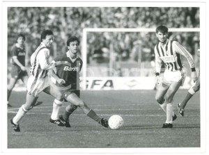 Fotografia d epoca originale 1988 COPPA UEFA  AS ROMA vs PARTIZAN Giuseppe GIANNINI Foto CALCIO 24x18 cm 1