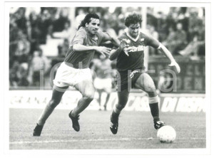 Fotografia d epoca originale 1989 CALCIO ROMA  NAPOLI 11 Andrea CARNEVALE Thomas BERTHOLD  Foto 24x18 cm 1