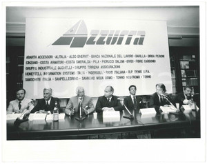 Fotografia d epoca originale 1985 VENEZIA Varo AZZURRA II Gianni AGNELLI Aga KHAN Conferenza Stampa  Foto 1 1