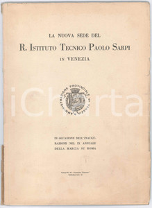 Libro, pubblicazione d epoca 1931 VENEZIA La nuova sede del R. Istituto Tecnico Paolo Sarpi ILLUSTRATO 1
