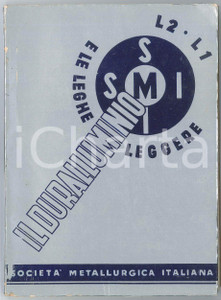 Libro, pubblicazione d epoca 1935 LIVORNO SocietÃ  Metallurgica Italiana  Il duralluminio e le leghe leggere 1