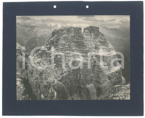 Fotografia d epoca originale 1900 ca DOLOMITI DI BRENTA Crozzon di Brenta dalla Cima Tosa  Foto 24x18 cm 1