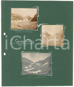 Fotografia d epoca originale 1920 ca ALPI Pizzo Cassandra  Colle del Giumellino  Ghiacciaio VENTINA 3 Foto 1