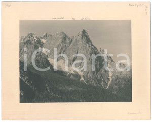 Fotografia d epoca originale 1940 ca CADORE  MARMAROLE Cresta degli invalidi  Croda Bianca  Foto 30x23 cm 1