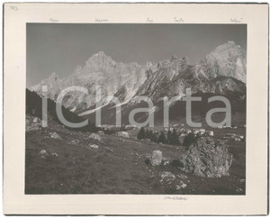 Fotografia d epoca originale 1940 ca SAN VITO DI CADORE Monte Marcora  Punta Nera e Punta dei Ross  Foto 1