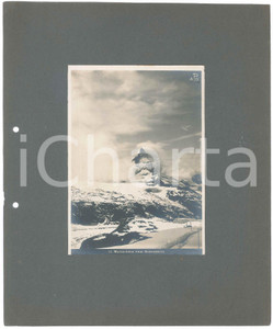 Fotografia d epoca originale 1915 ca MONTE CERVINO visto dallo ZERMATT Matterhorn von Gornergrat  Foto 1