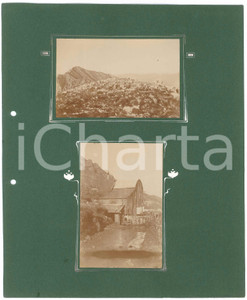 Fotografia d epoca originale 1910 ca LECCO Grigna vista dalla Grignetta  Edificio industriale  2 Foto 12x8 1