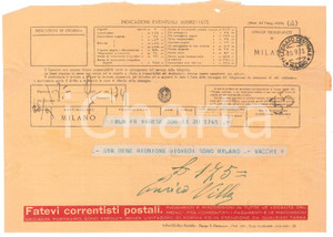 Documento originale, autentico 1938 CICLISMO  VARESE  Telegramma Luigi MACCHI per conferma gara 1