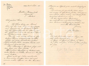 Autografo originale 1942 CICLISMO ZWOLLE HOLLAND Jan DERKSEN per ingaggio in Italia AUTOGRAFO 1