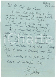 Autografo originale 1942 CICLISMO LA SPEZIA Nino RECALCATI disponibile per ingaggio AUTOGRAFO 1