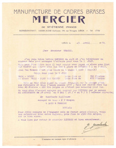 Autografo originale 1938 LIEGI CICLISMO Guillaume GUERLACHE su ingaggi COOLS   VAN KEMPEN 1