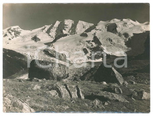 Fotografia d epoca originale 1925 ca MASSICCIO DEL BERNINA  Piz PALU  e BELLAVISTA  Foto 23x17 cm 1