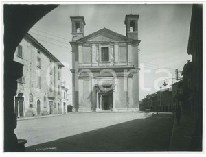 Fotografia d epoca originale 1940 ca VEROLANUOVA BS Chiesa di San Lorenzo  Foto VIGASIO 23x17 cm 1