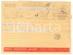 Documento originale, autentico 1940 CICLISMO  ROVIGO Telegramma Mario VICINI per disponibilitÃ  gara 1