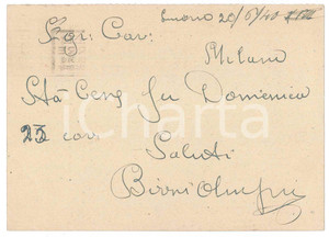 Autografo originale 1940 CICLISMO LIVORNO Olimpio BIZZI conferma gara al Vigorelli  AUTOGRAFO 1