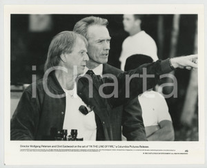 Materiale cinematografico d’epoca 1993 IN THE LINE OF FIRE Clint EASTWOOD Wolfgang PETERSEN Backstage Foto 25x20 1