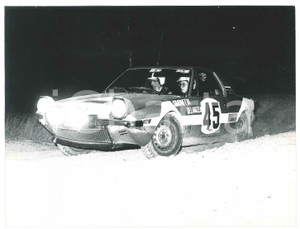 Fotografia d epoca originale 1973 RALLY VALLI IMPERIESI Fiat X1/9 n. 45 Simonetta e Del Mazza  Foto 24x18 1 1