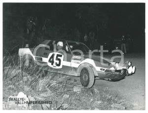 Fotografia d epoca originale 1973 RALLY VALLI IMPERIESI Fiat X1/9 n. 45 Simonetta e Del Mazza  Foto 24x18 2 1