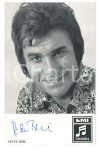Autografo originale 1970 ca GERMANY  MUSIC  Peter BEIL  SIGNED Photo 9x14 cm EMI COLUMBIA 1