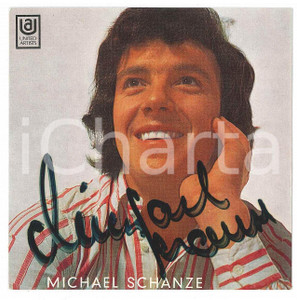 Autografo originale 1970 ca GERMANY  MUSIC  Michael SCHANZE  SIGNED Photo 10x10 cm 1