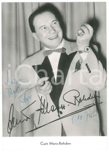 Autografo originale 1970 GERMANY VARIETY SHOW Curt MARXREHDEN  Portrait  SIGNED Photo 10x15 cm 1