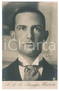 Fotografia d epoca originale 1925 ca CASA SAVOIA Principe Umberto II  Ritratto  Cartolina FP NV 1