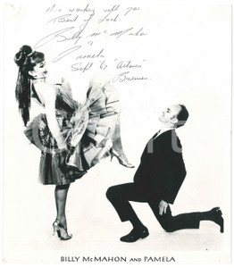Autografo originale 1967 BREMEN  CABARET  Billy McMAHON and PAMELA  AUTOGRAPHED photo 20x23 cm 1